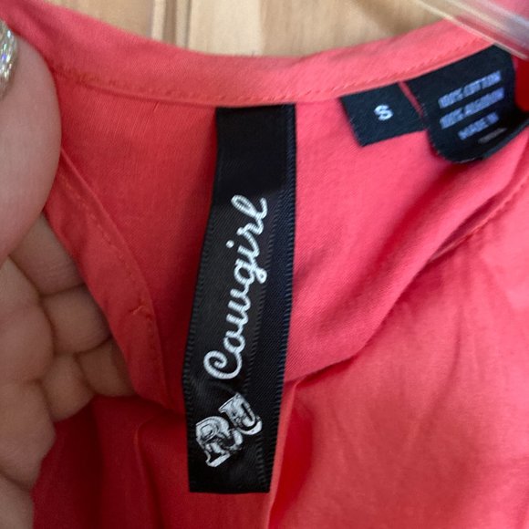 Midi salmon cowgirl dress S - Picture 2 of 5